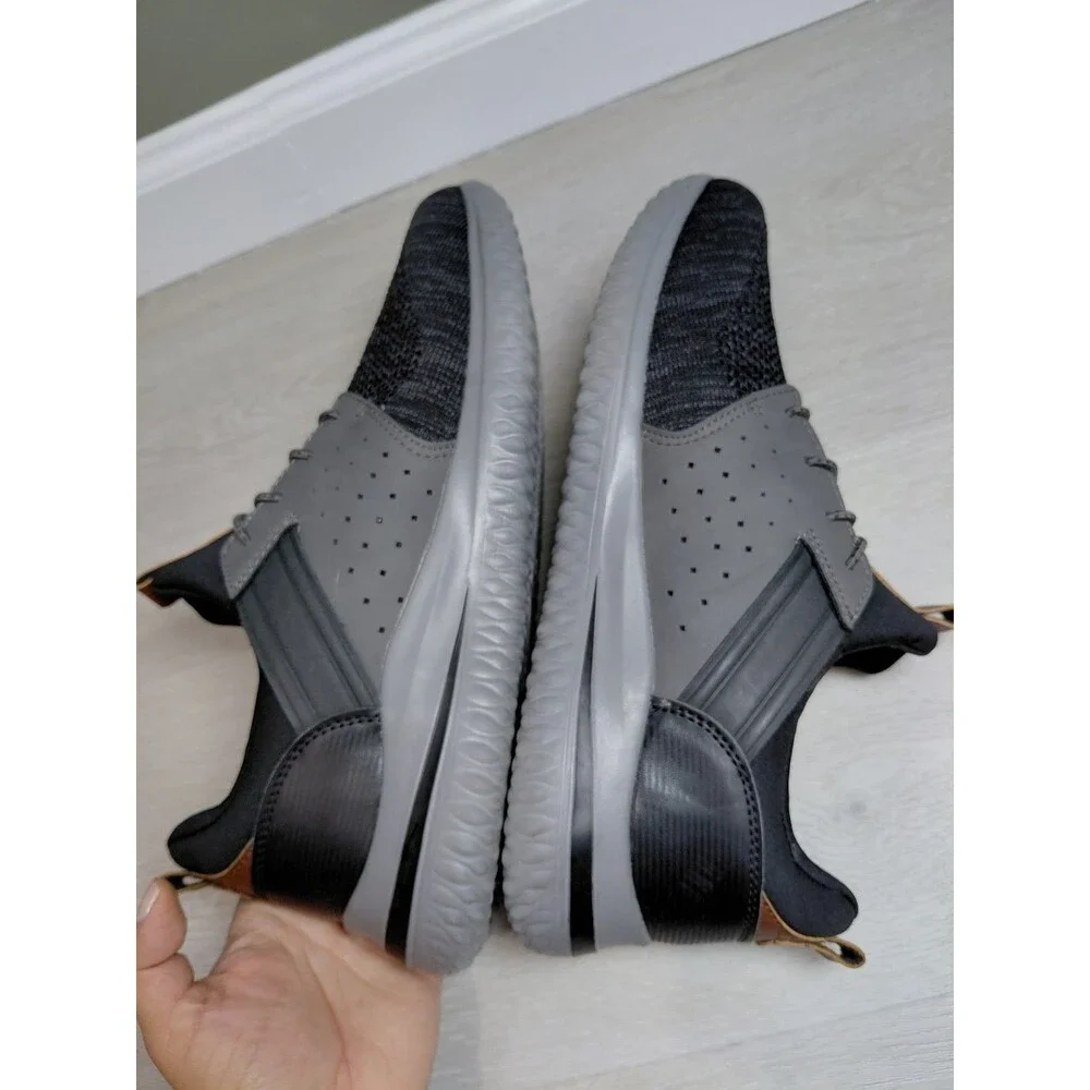 SKECHERS Delson 3.0 Cicada Black/Gray Slip On Sneaker Shoe Men's Size 12
